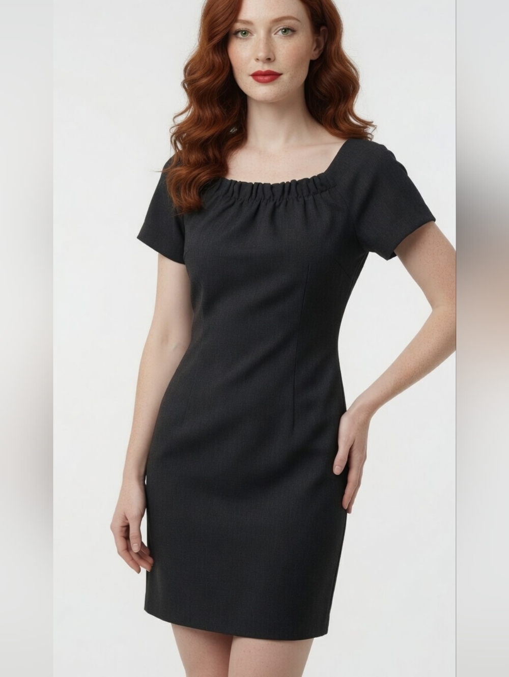 ALMOST NEW GAP Gray Midi Dress ...The PERECT Office Look (MEDIUM)